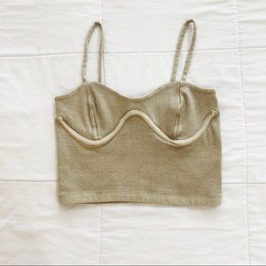 Forever 21 tan underwire crop top